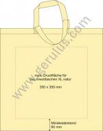 druckspiegel baumwolltaschen xl natur 35x35-cm