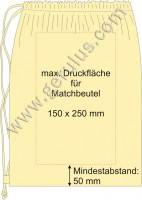 Druckspiegel für Matchbeutel natur 15x25