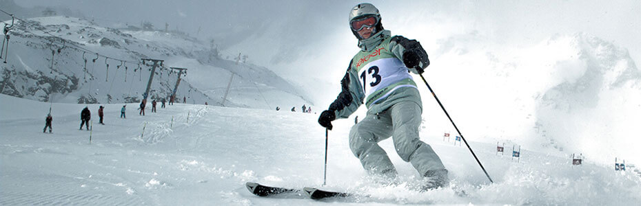 Startnummernleibchen Skisport im Einsatz