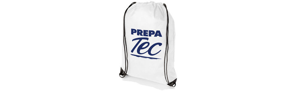 weißer Non-Woven-Turnbeutel