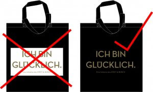 Wie wird der weiße Unterleger richtig gedruckt?